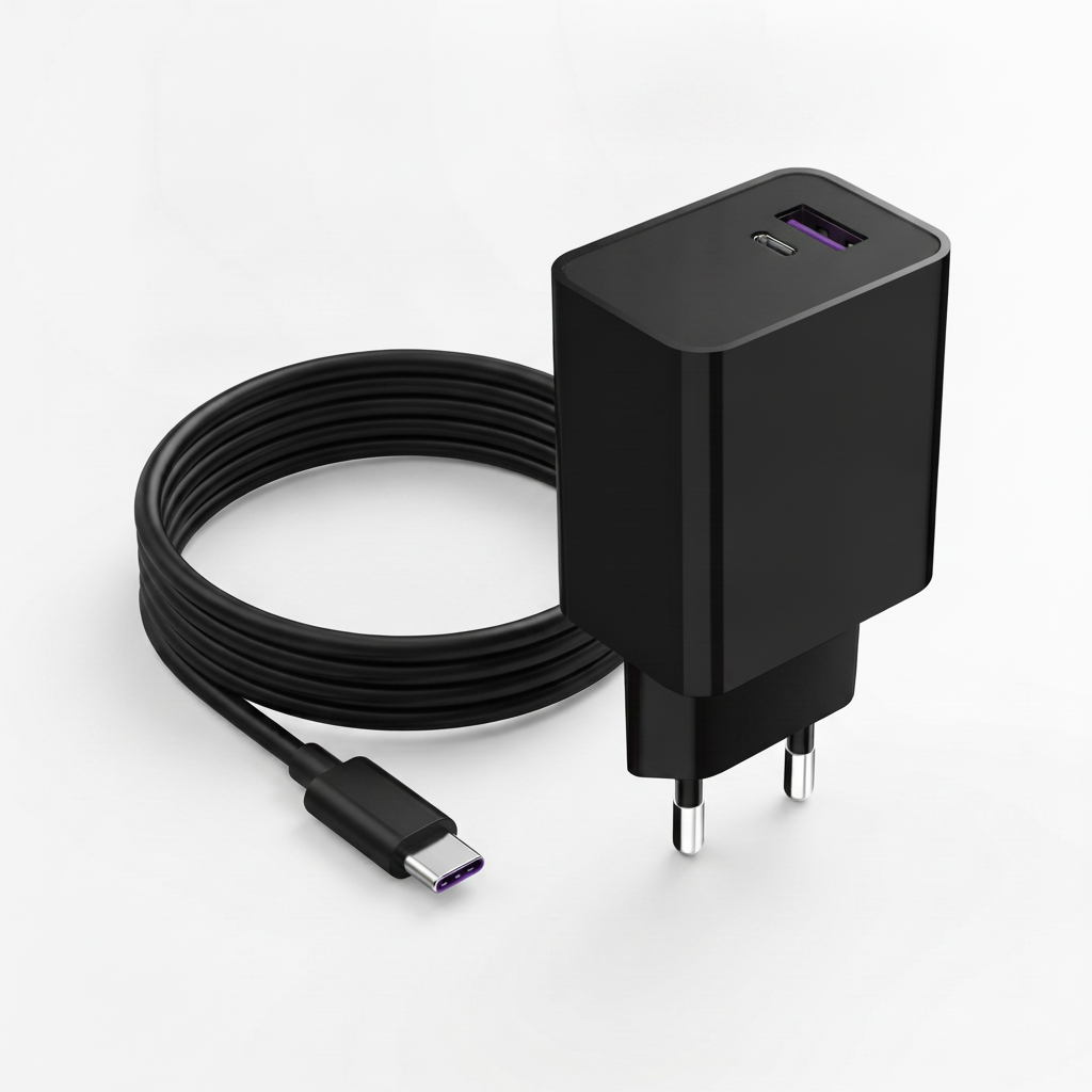 20W PD Adapter USB C - Snellader - 2 Poorten - Dubbele USB-C + USB-A Poort - Snellader - Power Adapter - Universeel - Zwart