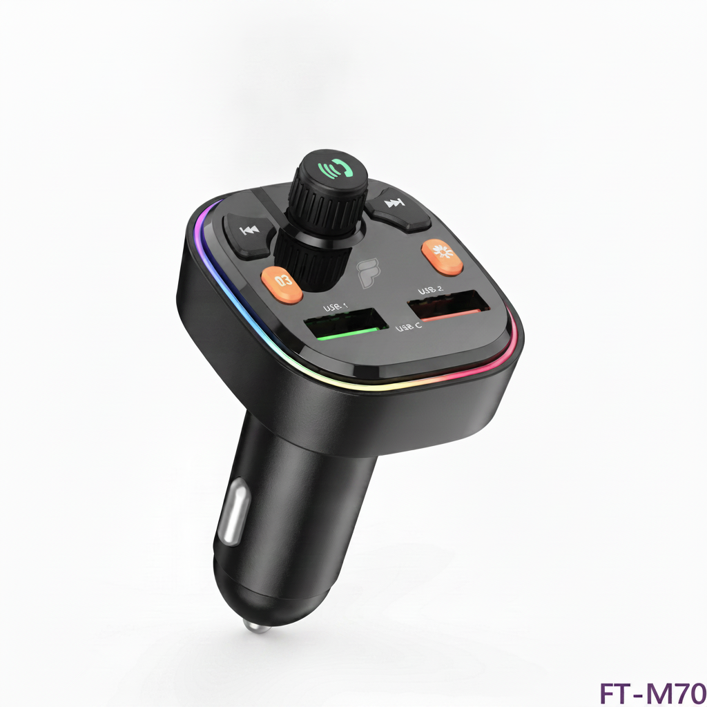FM Transmitter Bluetooth: USB-C Snellader - Carkit - Muziek - Handsfree