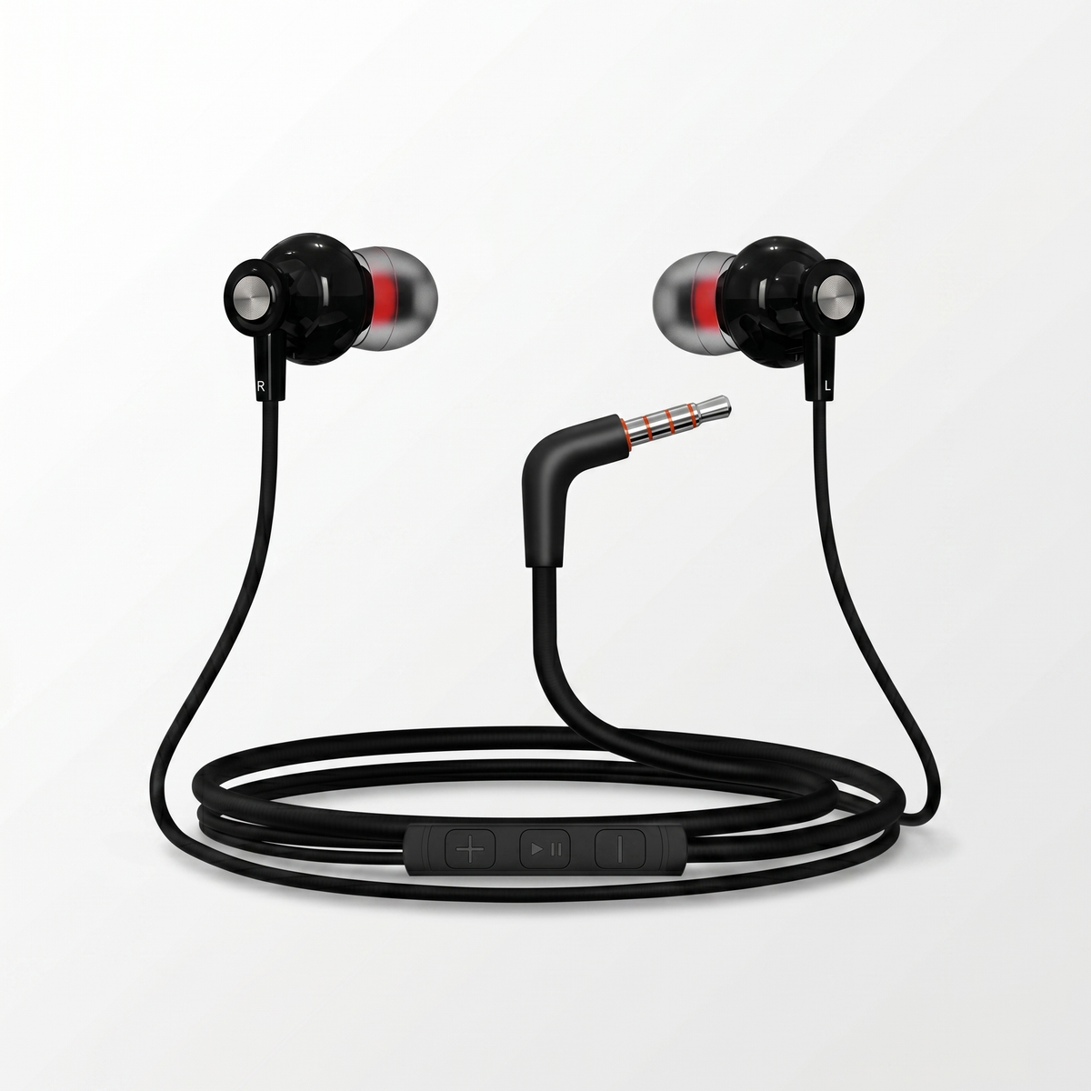 Gaming Oortjes met draad - Haakse 3,5mm Jack Aansluiting - In Ear Oordopjes